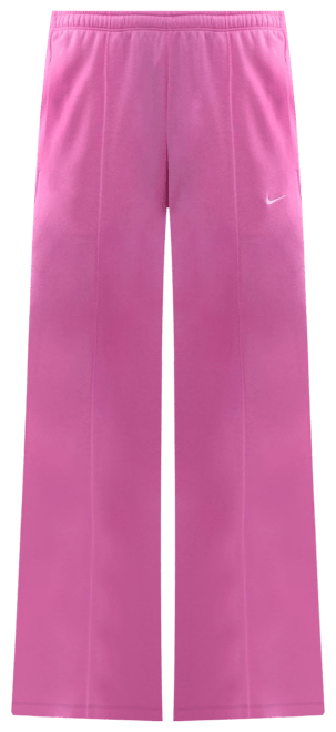 Nike Sportswear Chill Terry Pants de entrenamiento de French Terry de tiro medio con dobladillo abierto para mujer