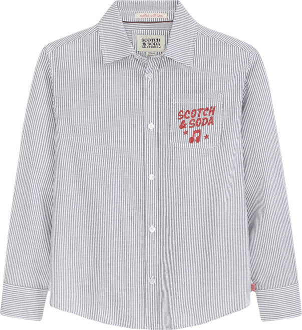 Big Boys Graphic Oxford Shirt