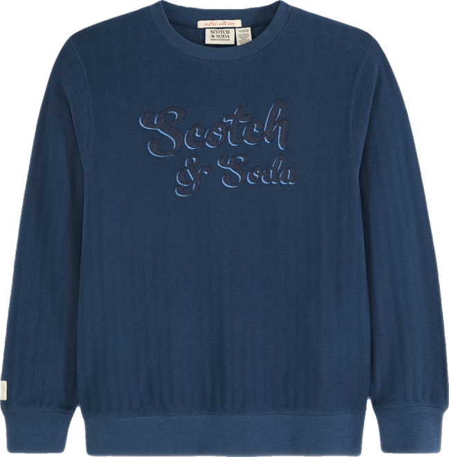 Big Boys Embroidered Crewneck Sweatshirt