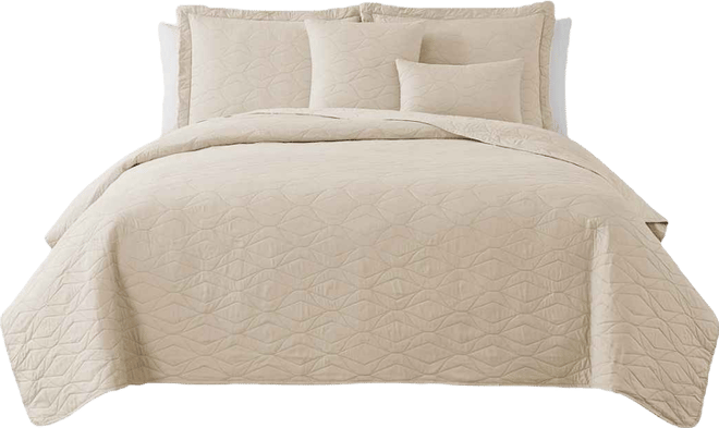 Ellipse Embossed 4-Pc. Quilt Set, Twin/Twin Xl