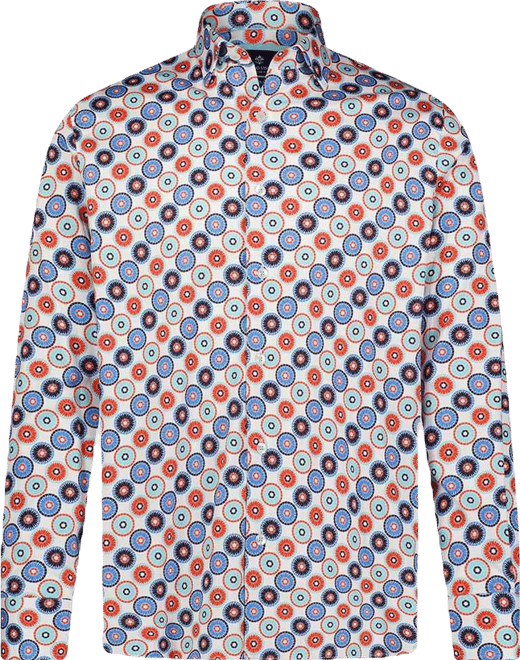 Men's Multicolor Circle Print Shirt