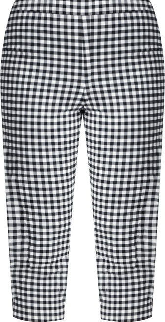 Women's Plus Size Gingham Capri Legging