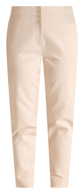 Organic Cotton Blend Cotton Sateen Pant in Stone