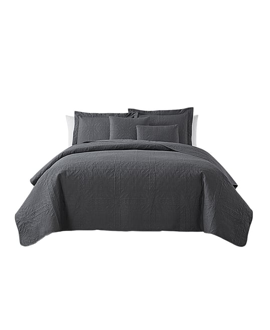 Grid Embossed 5-Pc. Quilt Set, King/California King