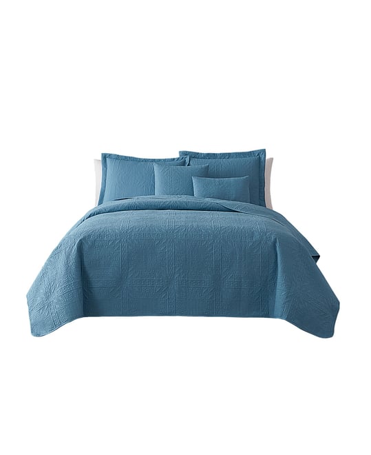 Grid Embossed 5-Pc. Quilt Set, King/California King