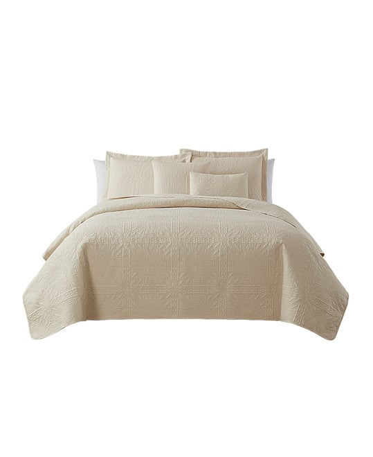 Grid Embossed 5-Pc. Quilt Set, King/California King