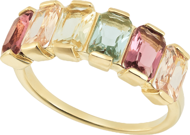 Gold-Tone Multicolor Crystal Ring, Exclusively at Macy's