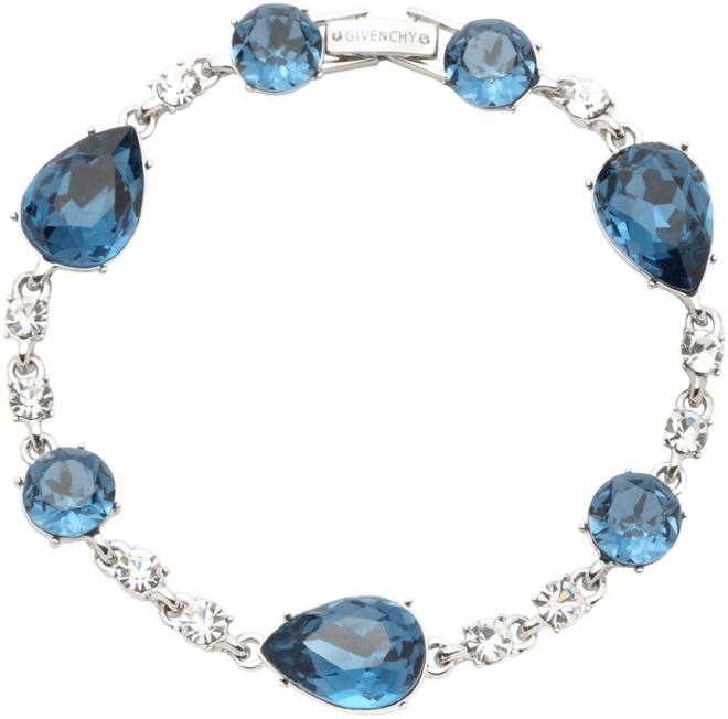 Silver-Tone Mixed Crystal Flex Bracelet
