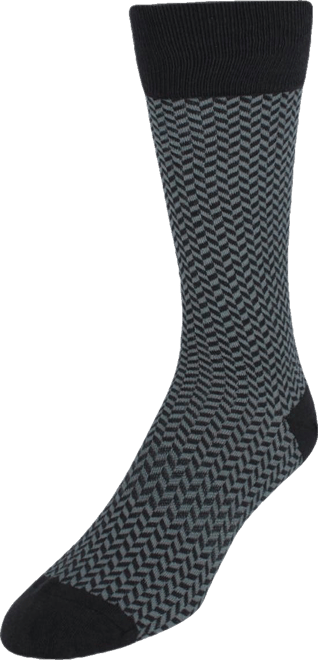 Men's Holden Herringbone Mid-Calf Pima Cotton Socks (1 Pair)