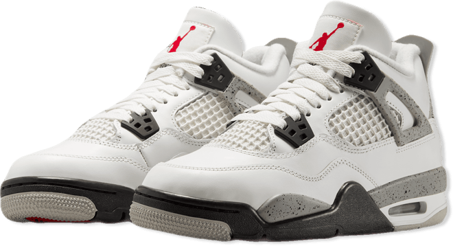 Air Jordan 4 Retro "White Cement" Big Kids' Shoes