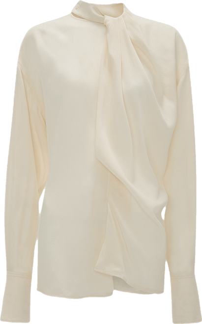 Drape Detail Blouse In Ivory