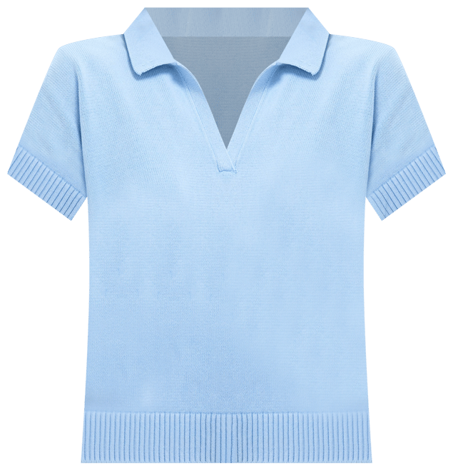 Blue Stonewashed Shawn Sweater Polo