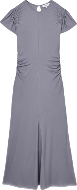 【海外限定】REISSドレス☆Helia Ruched Sleeve Jersey Dress, G Reiss Helia Ruched Sleeve Jersey Dress, Grey