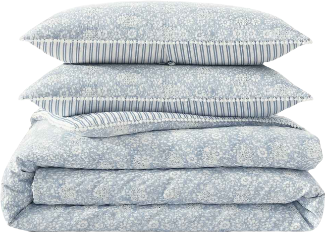 Ikat Eyelet 3-Pc. Duvet Cover Set, King