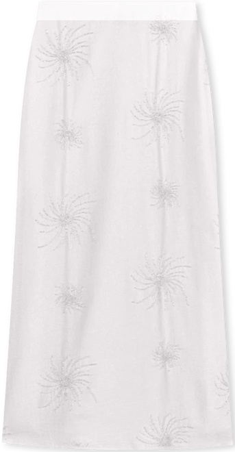 Women's Beaded Embroidered Midi Skirt