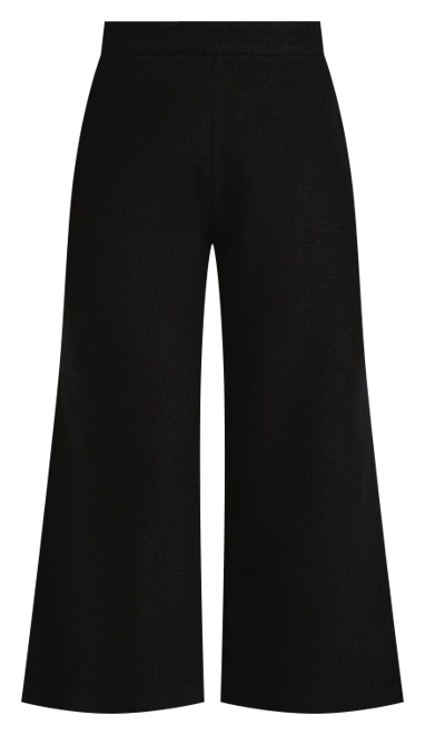 Lainey Felted Wool Culotte in Black