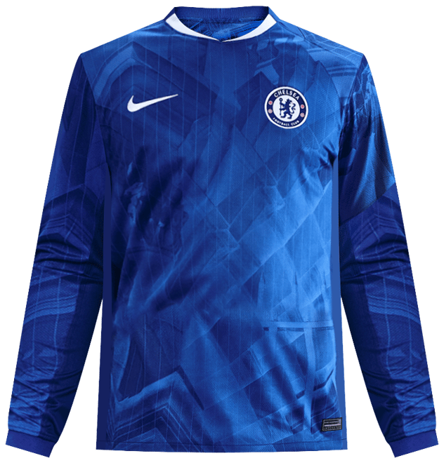 Chelsea FC 2025/26 Stadium Domicile Maillot de foot à manches longues Replica Nike Dri-FIT pour homme