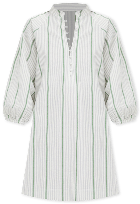 Mondego Stripe Seersucker Mini Maryse Caftan