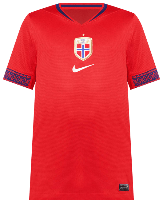 Norway 2025 Stadium Home (Women's Team) Big Kids' Nike Dri-FIT Soccer Replica Jersey