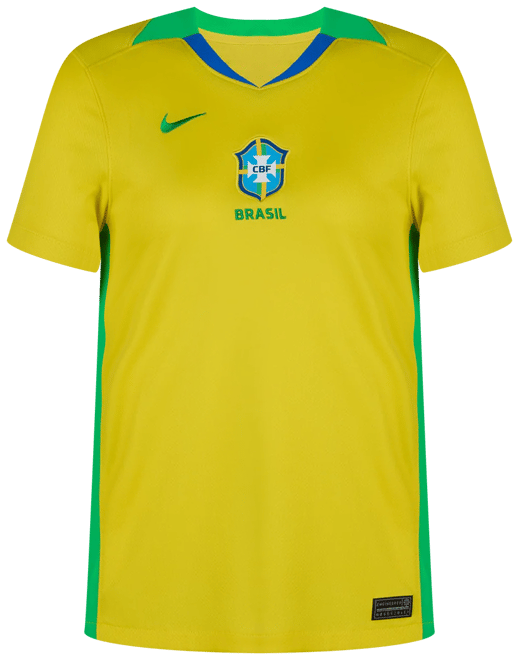 Brazil 2025 Stadium Home (Women's Team) Women's Nike Dri-FIT Soccer Replica Jersey