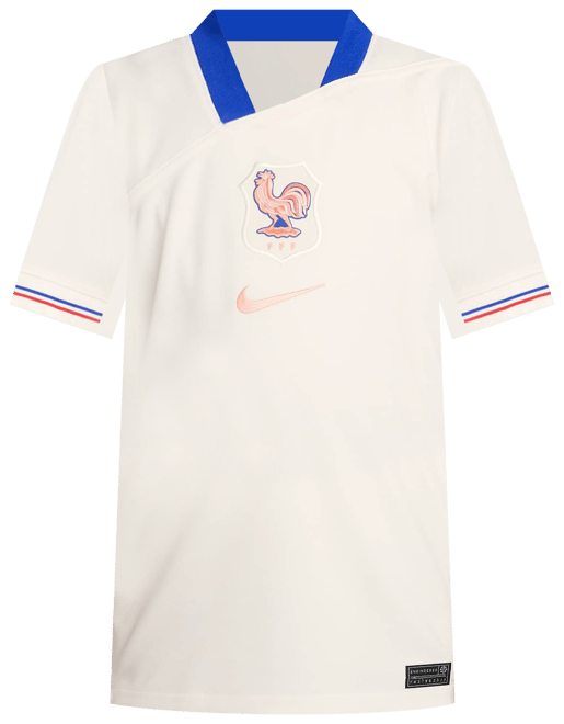 FFF 2025 스타디움 어웨이(여자 팀) 주니어 나이키 드라이 핏 축구 레플리카 저지