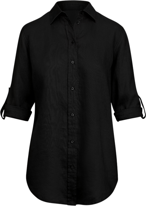 Petite 100% Linen Relaxed-Fit Shirt