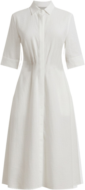 Petite 100% Linen Tie-Front Shirtdress