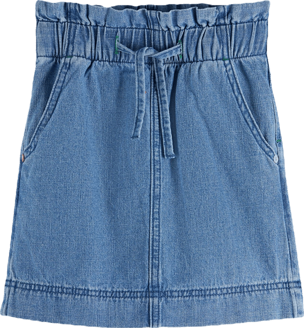 Big Girls Sporty Lightweight Denim Skirt