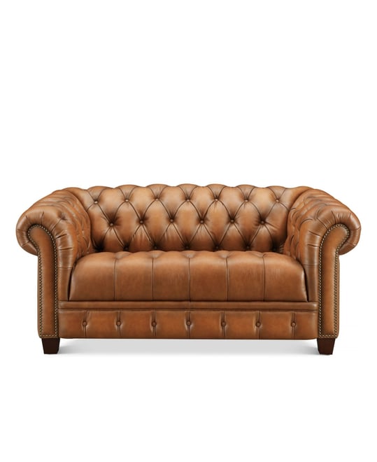 York 70" Top Grain Leather Loveseat