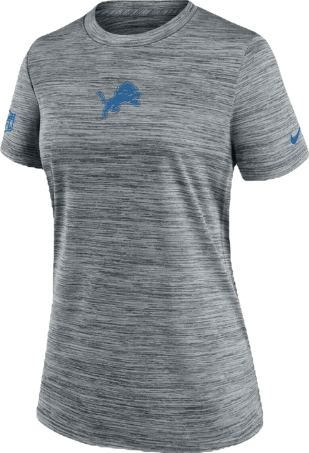 Women's Heather Gray Detroit Lions Offensive Line Velocity Performance T-Shirt
