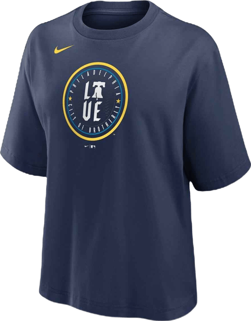 Women's Navy Philadelphia Phillies City Connect Logo Boxy T-Shirt