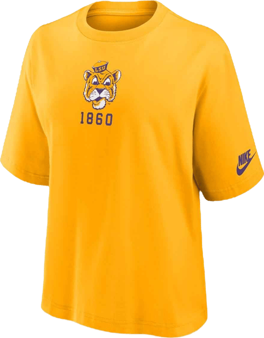 Women's Gold Lsu Tigers Legacy Established Boxy T-Shirt