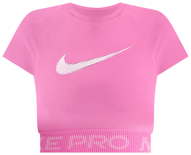 Nike Pro Women's Dri-FIT Short-Sleeve Cropped Graphic Top