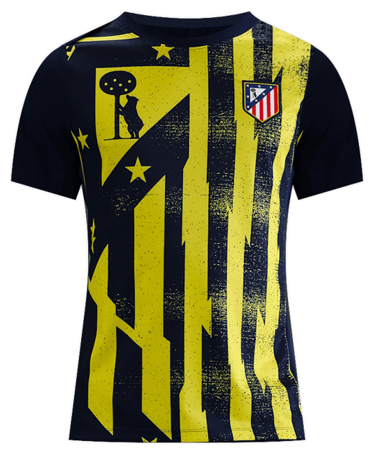 Atlético Madrid Academy Pro (bortaställ) Kortärmad fotbollströja för uppvärmning Nike Dri-FIT för män