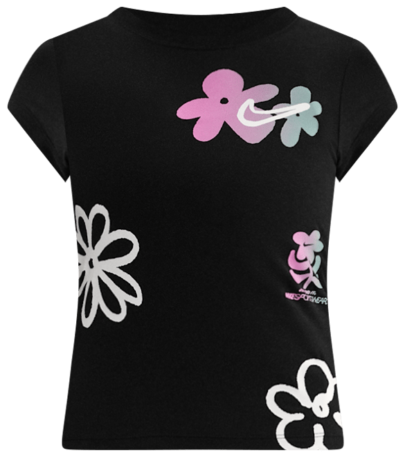 Nike Sportswear T-shirt ajusté à manches courtes et motif pour femme