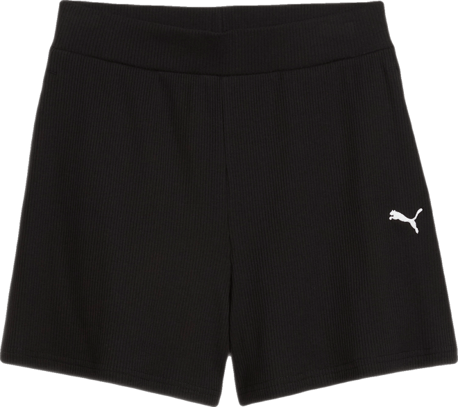 PUMA Elevated Essentials 5" High-Waisted Rib Shorts
