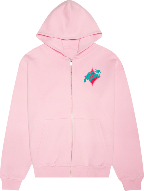 Shop MCM MCM x SNIPES Palm Zip Hoodie SFM252-006-2-ROS pink