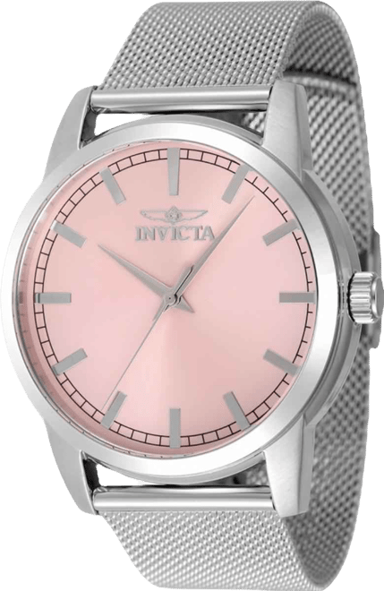 Men's 48510 Celestial Quartz 3 Hand Pink Dial Watch