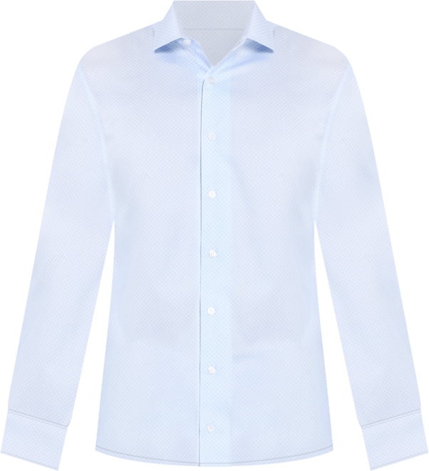 Men's Geometric Hybrid Slim Fit Easy Care Long Sleeve Shirt