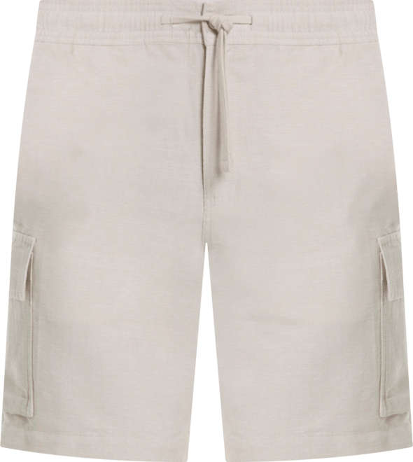 Men's 8" Drawstring Linen Cargo Shorts