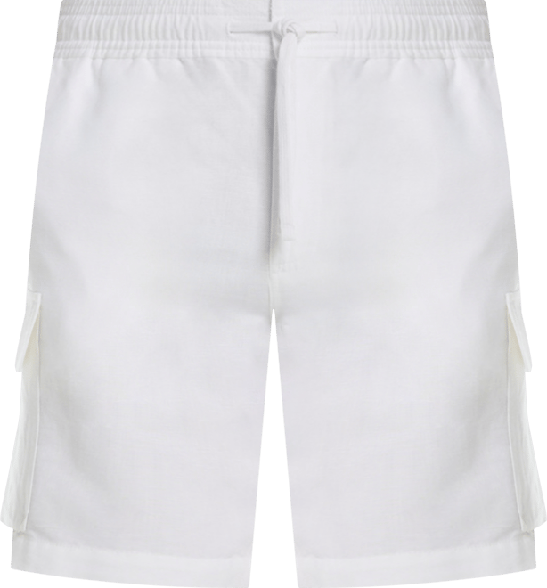 Men's 8" Drawstring Linen Cargo Shorts
