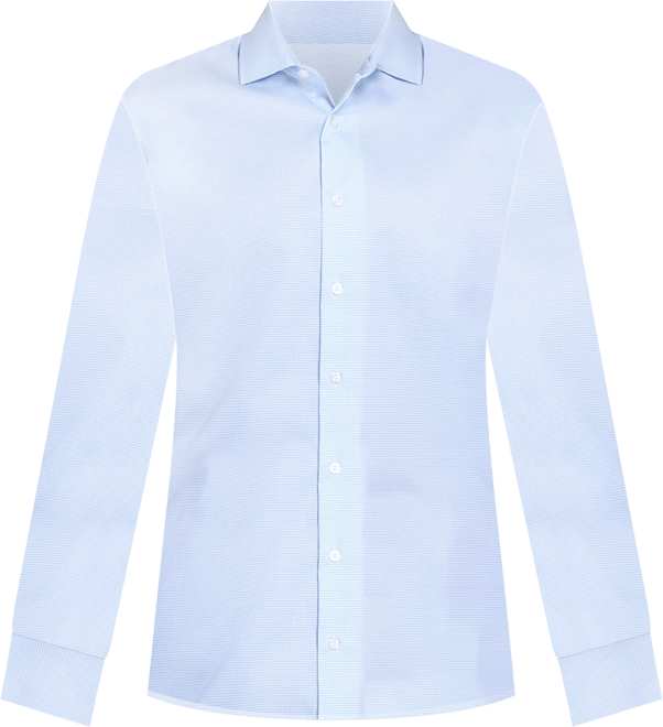 Men's Houndstooth Hybrid Slim Fit Easy Care Long Sleeve Shirt