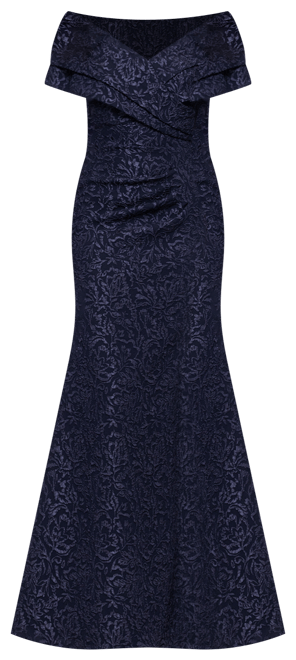 Women's Off-The-Shoulder Brocade Gown