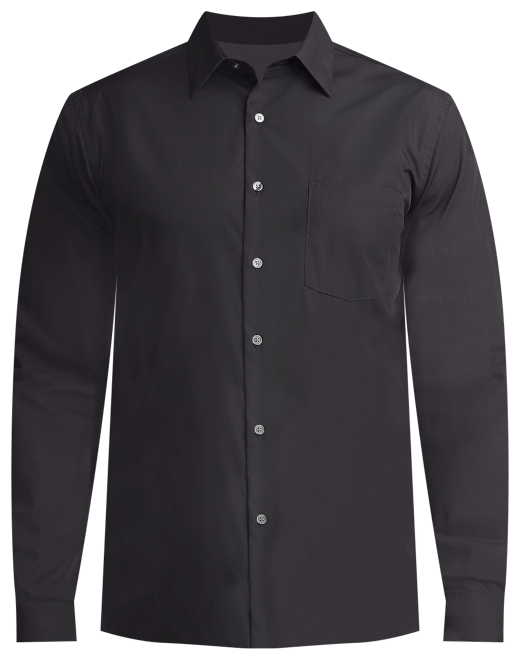 van heusen black dress shirt Van Heusen Slim Fit Ultra Wrinkle Free Stretch FLEX Solid Dress Shirt in  Black main image 0