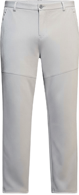Men's Cloud Grey Panel-Waffle Chino Trousers