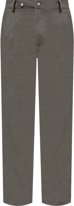 Men's Ash Grey Micro-Check Chino Trousers