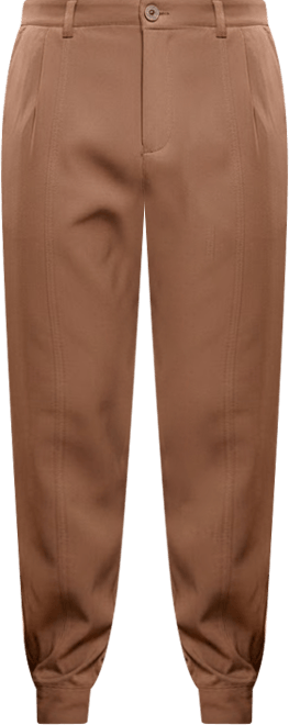 Men's Tan Brown Panelled Gurkha Trousers