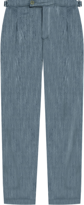 Men's Moon Grey Veined Tailored Trousers