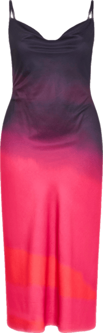 Plus Size Ombre Cowl Dress