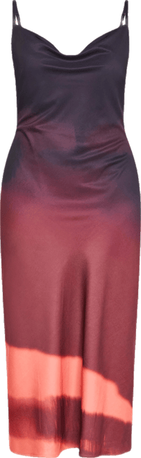 Plus Size Ombre Cowl Dress